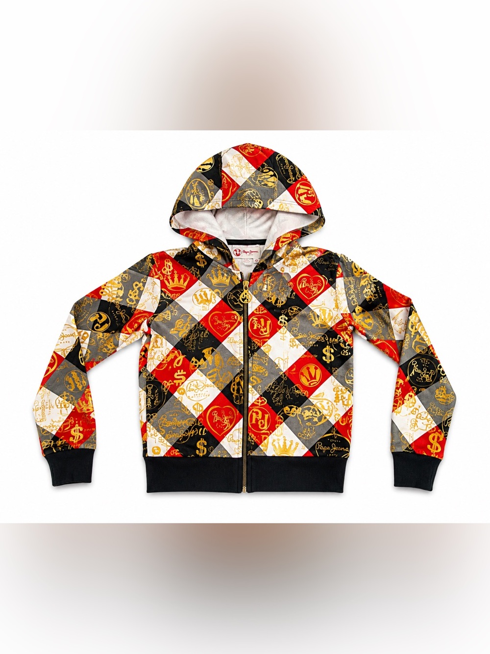 Pepe Jeans London Kids Graphic Zip Up Hoodie Multicolor Size S